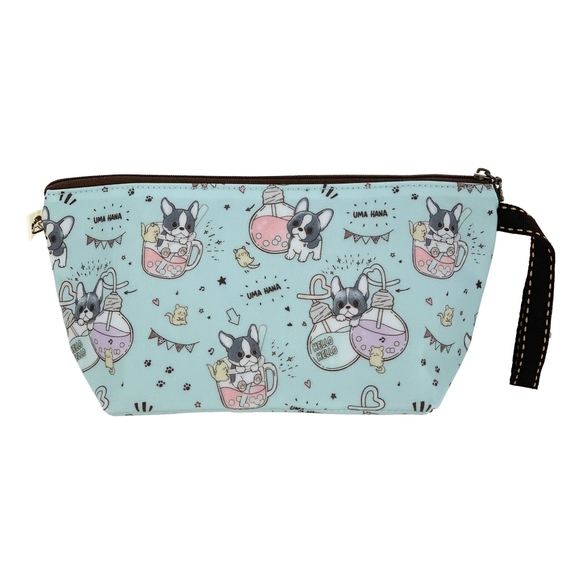Uma Hana Handbags - Waterproof Boba Frenchie Dumpling Cosmetic Makeup Bag